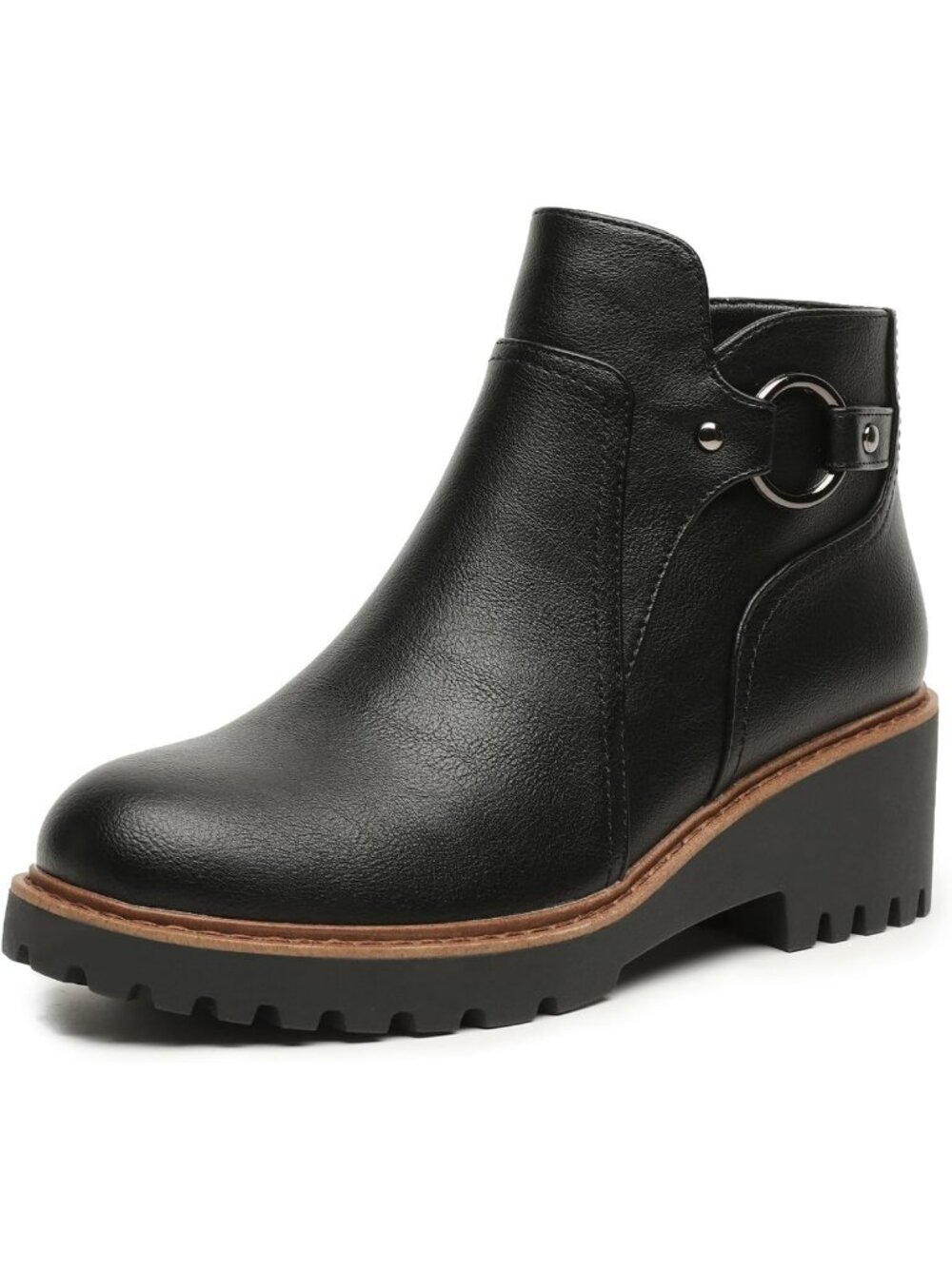 Stylish Women's Chunky Low Heel Ankle Booties - Perfect for Fall Dress Outfits